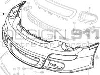 Paraurti anteriore GT3 MKII. Porsche 997 GT3 >>2009 - 99750596190, 99750596191