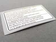 Sticker motoroliepeil voor Porsche 911 / 930 (1965 – 1980) - 91100650401