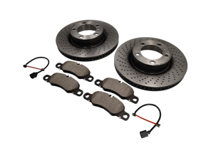 Ensemble plaquettes de frein avant et disques de frein. Porsche 981 Boxster S / Cayman S - 99735140101, 99735140201, 98135193904, 99160916500