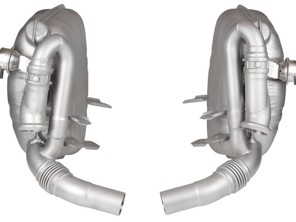 Set di scarico sportivo posteriore, 'Super sound', acciaio inossidabile, con valvole del suono regolabili Porsche 996 - 99611121000, 99611112155, 99611112170, 99611112157, 99611113154, 99611112256, 99611112270, 99611112257, 99611113254 - 1620601310, 96.335SSOUND