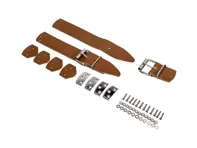 Kit de correas para capó Cuero color canela Porsche 356 - NLA51108010400, 35651108010400, 64451108010400, 61651108010400, 69551108010400 - NLA-511-080-10