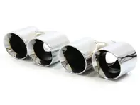 DesignTek Terminali di scarico doppio design tondo, cromati per Porsche 997.2 - 99711115130, 99711135130, 99711198330, 99711199140, 99711115230, 99711198430, 99711198234, 99711198134