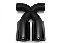Échappement Deluxe Dual Style Tail Pipe Noir Chrome. Porsche 987.2 Boxster / Cayman - 98711125730, 98711125831, 98711198130, 98711125860
