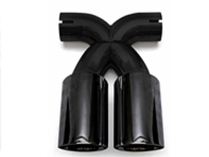 Échappement Deluxe Dual Style Tail Pipe Noir Chrome. Porsche 987.2 Boxster / Cayman - 98711125730, 98711125831, 98711198130, 98711125860