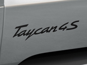 Modellbezeichnung auf Türen. Porsche Taycan 4S - 9J104480001, 9J104480001041, 9J10448000184A, 9J104480001V04, 9J10448000124K