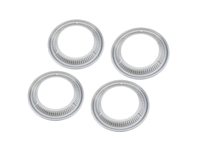 Set di 4 anelli ornamentali. Cerchio in acciaio da 16". Porsche 356 pre A. - 35668108, 356 68108, 356 68118, 35668118 - 356-A DECOR RING