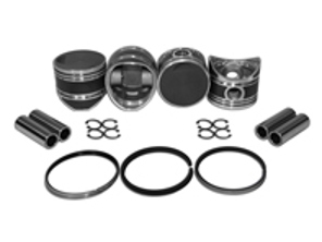 Jeu de pistons 80 mm, axe de 22 mm. Porsche 356 Pré A 1500cc - 0081180P, 008 11 80P