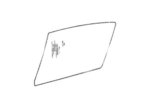 Deurruit Lichtgewicht polycarbonaatglas. Porsche 911 F/G 1968-89 Incl. schuifraam - 9111 10C, 9111 10G, 911110C, 911110G