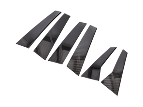 Set di rivestimenti per montanti porta in fibra di carbonio. Porsche 95B.1 Macan 2014-18 - 95B853317C, 95B853318C, 95B853351C, 95B853352C, 95B853589C, 95B853590C - E436 GLOSS, E436 MATTE