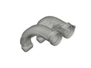 Distributore dell'aria aspirata. Porsche 982C Cayman 2,5 L / 982 Boxster 2,5 L - 0PC129712B, 0PC129711D, 0PC129712A, 0PC129711C