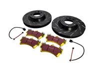 Sportbremsscheiben und -beläge für die Vorderachse. Porsche 955 Cayenne S V8 - 95535140151, 95535140251, 95535140150, 95535140250, 95535193912, 95535193913, 95535193914, 95535193916, 95535193910, 95561236502