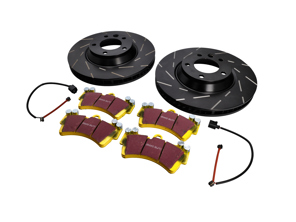 Kit de disques et plaquettes de frein sport avant. Porsche 955 Cayenne S V8 - 95535140151, 95535140251, 95535140150, 95535140250, 95535193912, 95535193913, 95535193914, 95535193916, 95535193910, 95561236502