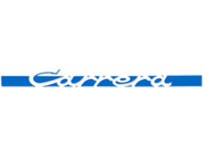Decalcomania laterale 'CARRERA', in colore Blu. Porsche 911 Carrera 2.7 - 91155903400, 91155903401, 91155903402, 91155903403, 91155903404
