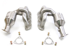 DesignTek Collettore di scarico / testata con bypass del catalizzatore per Porsche 987.2 Boxster / 987.2 Cayman - 3606109875, 98711310133, 987113101AX, 98711310233, 987113102AX
