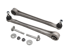 Hintere Querlenker mit Kugelgelenk, Exzenterschrauben und Unterlegscheiben für Porsche Boxster 987 / Cayman / 996 / 997 - 99733104504, 99633104506, 99633104508, 99633104510, 99633104512, 997.331.045.04, 996.331.045.06, 996.331.045.08, 996.331.045.10, 996.331.045.12, 99733104505