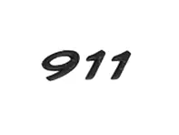 '911' SCHWARZES Heckdeckel-Emblem. Porsche 991 - 99155923103
