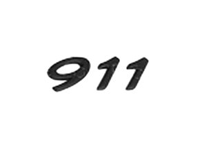 Stemma del cofano posteriore '911' NERO. Porche 991 - 99155923103
