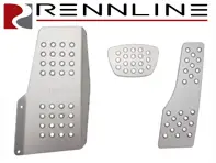 Rennline Aluminium 3-teiliges Pedalset perforiert. Porsche 911/912/930 Targa + Cab/ 964/993 Tiptronic - P44.22.13, P442213