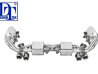 Silencieux d'échappement et système de tuyau central avec vannes. Porsche 991 (911) 2012>> DesignTek - 3606009921, 3606009923, 3606409120, 152727-01, 115280-01, 126343-01, 99104420006