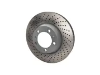 Brake disc rotor Front, drilled monoblock, 330x34mm. Porsche 991.2 / 982 Boxster S /  982C Cayman S - 9P1615301A, 9P1615302A, 992615301, 992615302, 92149905, 92150005, 92150007, 92149907, 95B615301, 99635140902, 99635140903, 99635140904, 99635140905, 9P1615302A, 992615302, 99635141002, 99635141003, 99635141004, 99635141005 - PFL39981, PFR39982