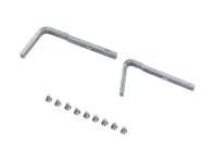 Repair bracket and screw set rear opening quarter window. Porsche 911 / 912 - 90154301525, 90154301528, 90154301625, 90154301628, 90154301125, 90154301225, 90154301135, 90154301235 - 1685350150, 1685350160