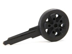 Tige de clé vierge noire Fuchs Retro Porsche 911 1965-89 / 964/ 993 - 91153890300, 91453190310, 94453804101