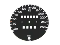 Tacho Zifferblatt schwarz 911 G 74-84 MPH auf KMH Umbau - 91164151700