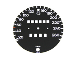 Quadrante del tachimetro in nero 911 G Conversione da 74-84 MPH a KMH - 91164151700