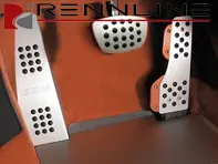 Rennline Aluminium 3-teiliges Pedalset Gummigriff. Porsche 911/912/930 Coupé TIPTRONIC - P70.62.51, P706251