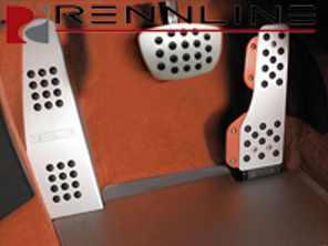 Rennline Aluminium 3 Piece Pedal Set  Rubber Grip. Porsche 911/912/930  Coupe TIPTRONIC - P70.62.51, P706251