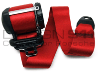 Seat Belts Front Cabrio in RED. Porsche 997 - 99680398103N13, 99780303303N13, 99780303306N13, 99780303405N13, 99780303411N13, 99680398103, 9978030