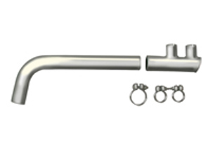 Kit de tuyau d'échappement avec colliers en acier inoxydable. Porsche 912 1965-02/70 - 92.312S, 92312S, 1620705410, 61611129800, 61611124501, 61611102800, 61611125501, 99951105103, 99951105003 - 1620705410