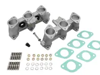 Set collettore di aspirazione PMO 50x42mm per carburatore 50mm. Porsche 911 con teste cilindri CIS con porte da corsa