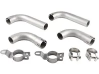 Tuyau d'échappement et collier en acier inoxydable. Porsche 356B / 356C - 61611100660, 92.303S, 92.303, 92303, 92303S, 1620701510, 1620704910, 61611100660, 61611122103, 61611122303, 61611102500, 61611125501 - 1620704910