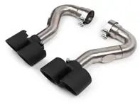 Tubos de escape Deluxe estilo cuádruple en negro satinado. Porsche Cayenne 955 S - 95511100020, 95511125110, 95511125111, 95511125210, 95511125211