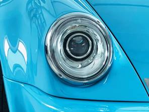 LED-koplampset met chromen reflector en heldere lens RHD. Porsche 911 / 964 - 91163111202, 91163102300, 91163111200