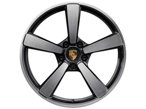 Jante arrière en alliage Turbo S Exclusive Design à verrouillage central, finition Platinum Silver Metallic 21" 12J ET70 - 992601025AE041