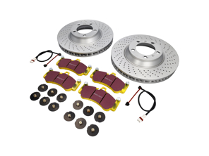 ANTERIORE Pacchetto disco freno Sport EBC Pastiglie freno Porsche 997 TURBO - 99735140501ABS, 99735140501, 99735140601ABS, 99735140601, DP41516R, 99761267701, 99635208602
