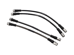 Flexibles de frein tressés en acier inoxydable (jeu de 4) avant et arrière Porsche 911 1974-89 - 90135563201, 90135563202, 90135563203, 90135563101, 90135563102, 90135563100, 91135508700, 91135508701, 91135508702, 90135563103