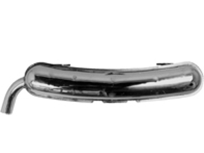 Silencieux d'échappement / Silencieux Boîte arrière. Avec homologation TÜV/CEE Porsche 911 1965-73 Sortie 2 IN / 1 OUT 60mm - 92210S, 92210, 92210OE, 1620607600, 1620609000, 1620607800, 91111102500, 91111102505, 91122092210S, 91122092210, 91122092210OE - 1620607800