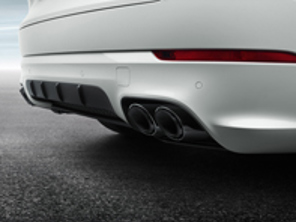 Sorties d'échappement sport, en noir. Porsche 9YA Cayenne Turbo / Turbo S E-Hybride - 9Y0044201C