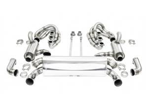 Sistema di scarico sportivo CARGRAPHIC GT Backdate 740 mm, con collettore ID42 GT, con riscaldamento. Porsche 964 Carrera 2/4/RS - 96411104504, 96411104605, 96411104502, 96421103905, 96421103932, 96421104004