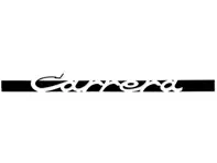 Calcomanía lateral 'CARRERA', en Negro. Porsche 911 Carrera 2.7 - 91155903400, 91155903401, 91155903402, 91155903403, 91155903404