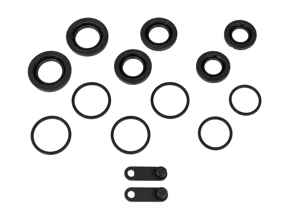 Kit di tappi parapolvere e guarnizioni per pistoni delle pinze freno anteriori a 6 pistoncini. Porsche 996 / 997 / 987.1 - 99635191501, 99635191500, 95135291700 - 228010