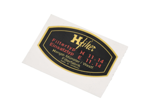 Calcomanía de filtro de aceite calcomanía H-Filter. Porsche 911 / 912 - 64470100300 - 1601503600