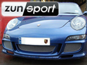 Ensemble de grilles en acier inoxydable pour pare-chocs avant ZunSport. Porsche 997 GT3