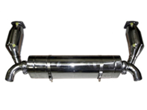Sports exhaust rear silencer and catalytic converters Porsche 997 GT2 and GT2 RS