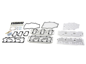 Jeu de couvercles d'arbre à cames et de carter de chaîne en aluminium argenté. Porsche964 - 96410510701, 96410510801, 96410511601, 96410511602, 96410511603, 96410511604, 96410511605, 96410511606, 96410590200, 96410511503
