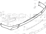 Spoiler inferiore paraurti posteriore. Porsche 957 Caienna - 95550552107G2X, 95550552108G2X, 95550552109G2X