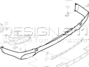 Spoiler inferiore paraurti posteriore. Porsche 957 Caienna - 95550552107G2X, 95550552108G2X, 95550552109G2X